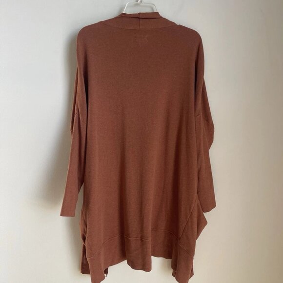 Pact Burnt Orange Open Front Airplane Cardigan 100% Organic Cotton - Picture 3 of 8